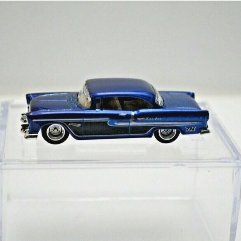 2022 Super Treasure Hot Wheels unspun rivet 55 Chevy. Very rare